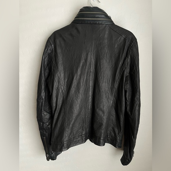 Yigal Azrouel Hooded Motorcycle Black Leather Jacket lambs leather large - Picture 8 of 16